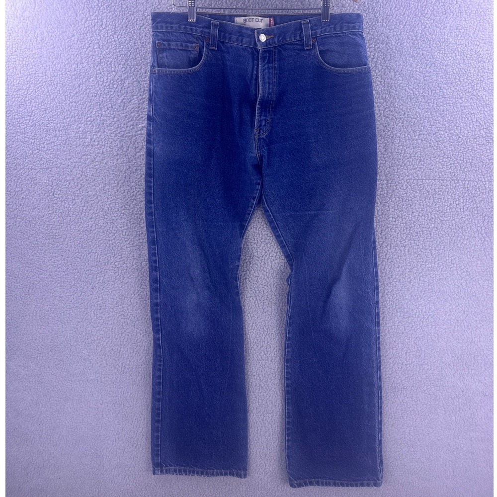 Levis 517 Boot Cut Jeans Mens 36x34 Medium Wash Blue Denim Pants 517-0216